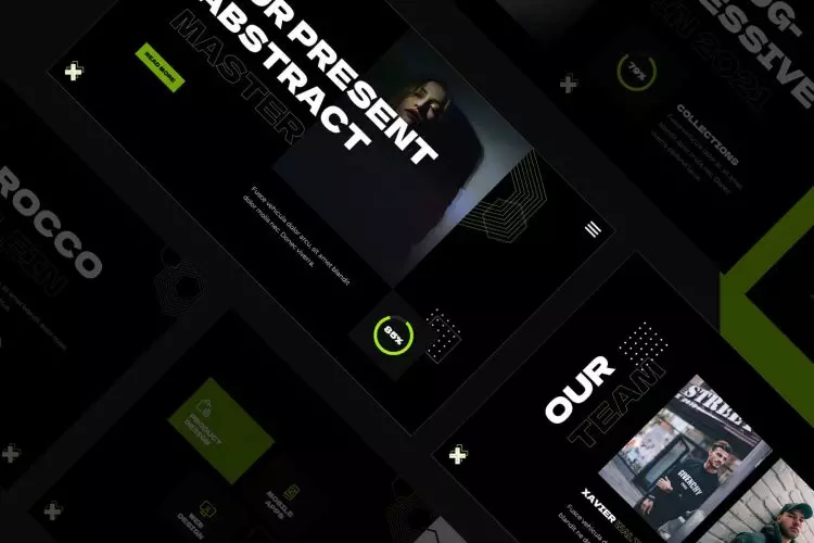 Abstract Vibrant Brutalism Keynote Template