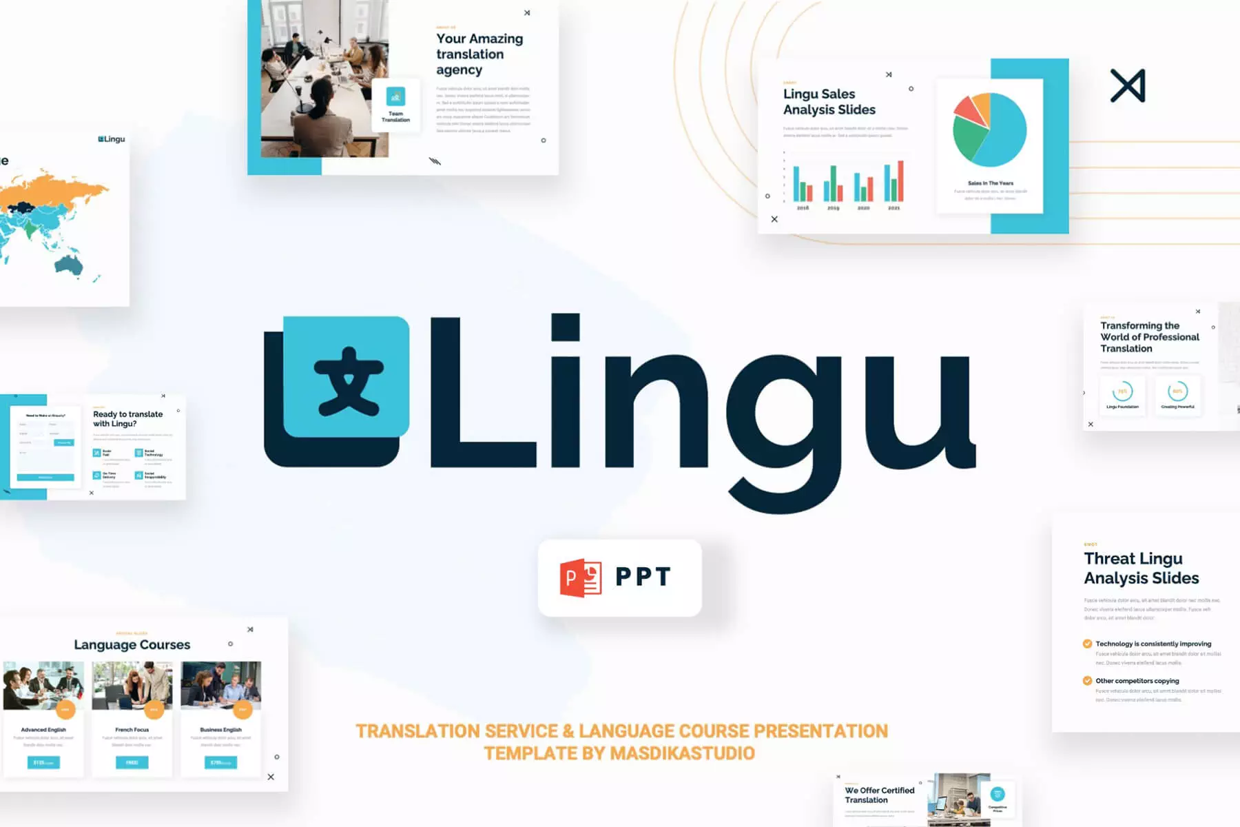 Language Course Powerpoint Template